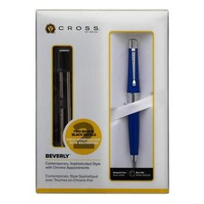 Cross Beverly Ballpoint Pen Medium Point Blue Barrel, Black Ink
