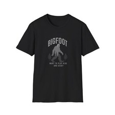 Big Foot, Sasquach, Hide and Seek, Outdoors, Camping, Softstyle T-Shirt