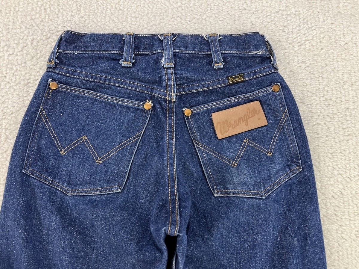 Jean Vintage Wrangler Homme 28x32 - Bleu Indigo Sanforisé - Années 60 Made In USA