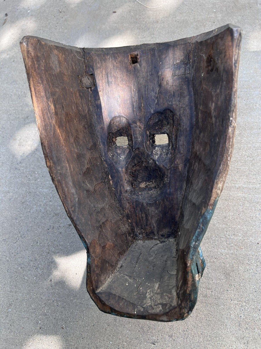 Vintage Hand-carved Wooden Guatemalan Torito / Bull Mask 1960s