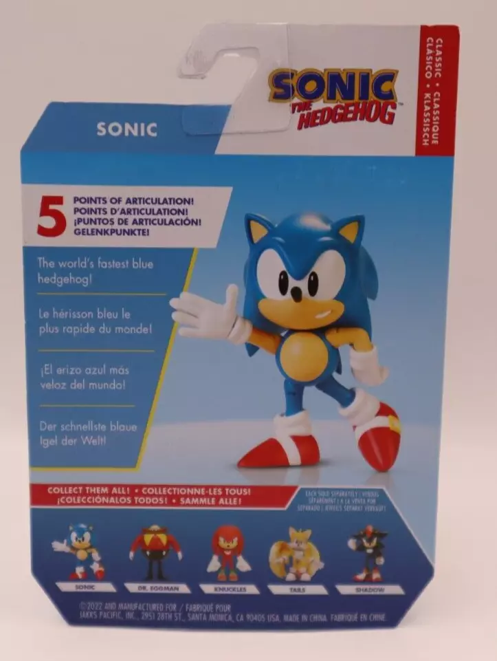 Classic Sonic The Hedgehog Collection 5 pack by Jakks Pacific 