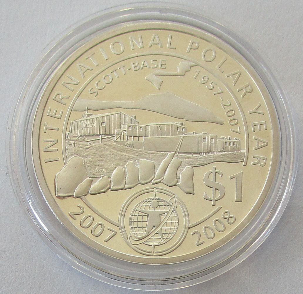 New Zealand 1 Dollar 2007 International Polar Year Silver | eBay