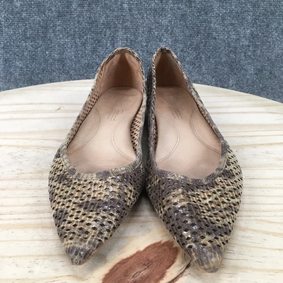 Kenneth Cole New York Zapatos Mujer 8 M Planos Cuero Marrón Punta Puntera Informal Foto 4 de 4