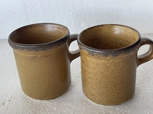 Coffee Mugs Set Of 2 McCoy Canyon Mesa Rustic 1412 Tea Hot Brown 8 Oz