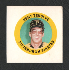 1984 Fun Foods Buttons Cardboard Proof, Kent Tekulve – Pittsburgh Pirates  A2793