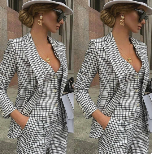 black and white womens pant suits