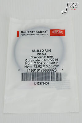 21914 DUPONT KALREZ O-RING K# 233 NOM: 2.859 X 0.139 AS-568 21914 DUPONT KALREZ O-RING K# 233 NOM: 2.859 X 0.139 AS-568