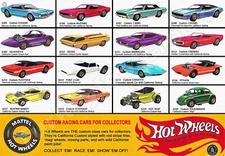 Mattel Hot Wheels Advertising Metal Sign 3 Sizes to Choose From