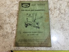 Libro de instrucciones de molino de martillos mezclador de alimentación artesanal vintage