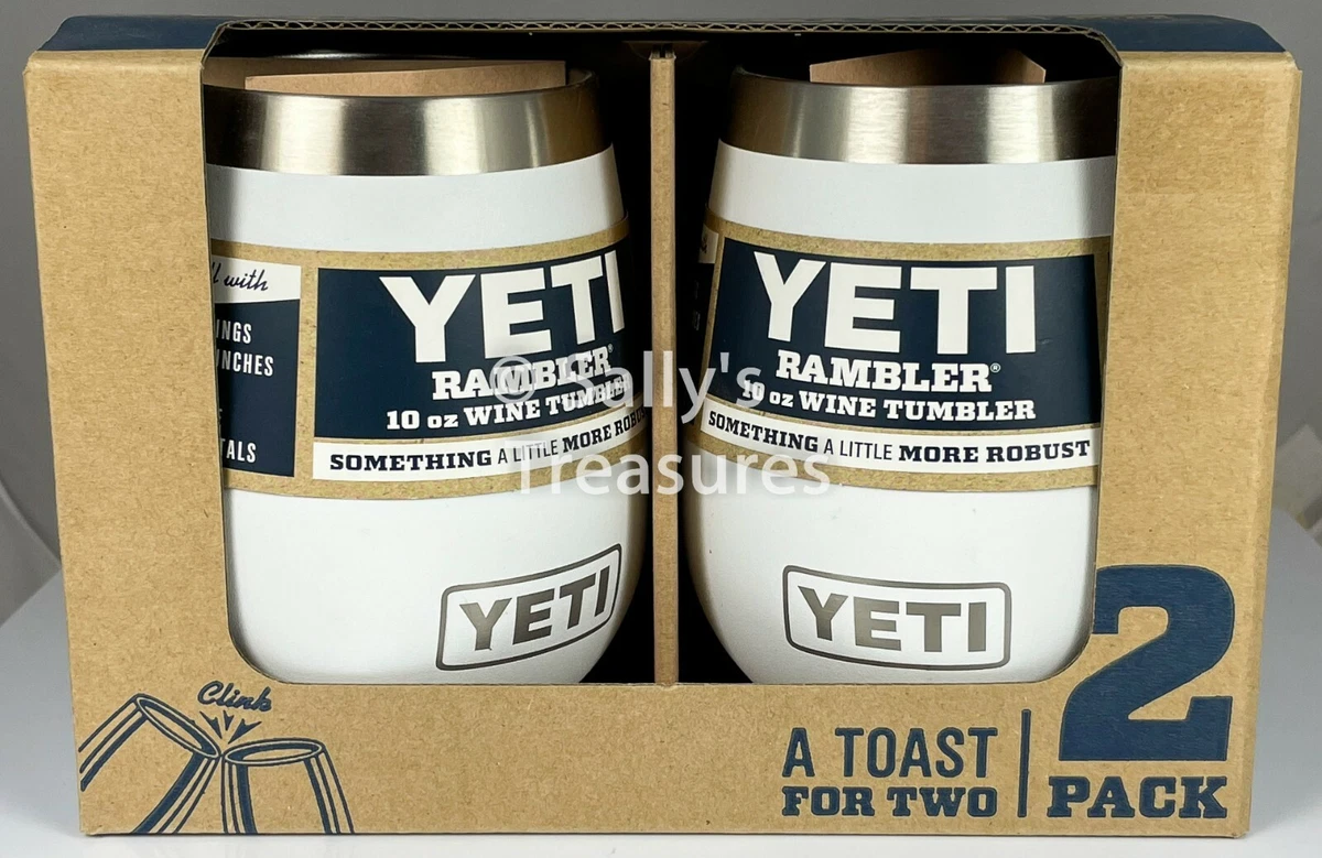 Yeti Rambler Wine Tumbler 2 Pack WHITE 🎁 Gift Set 🎁