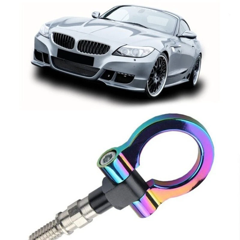 Gancho de remolque estilo carreras de pista remolque CNC aluminio tornillo parachoques delantero trasero apto para BMW Foto 2 de 4