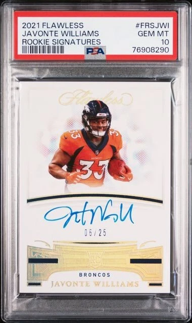 Javonte Williams Panini Flawless Flawless Rookie Signatures #FRSJWI Base