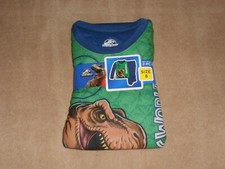 NEW, BOYS JURASSIC WORLD 2 PIECE FLANNEL PAJAMAS SET, SIZE 8