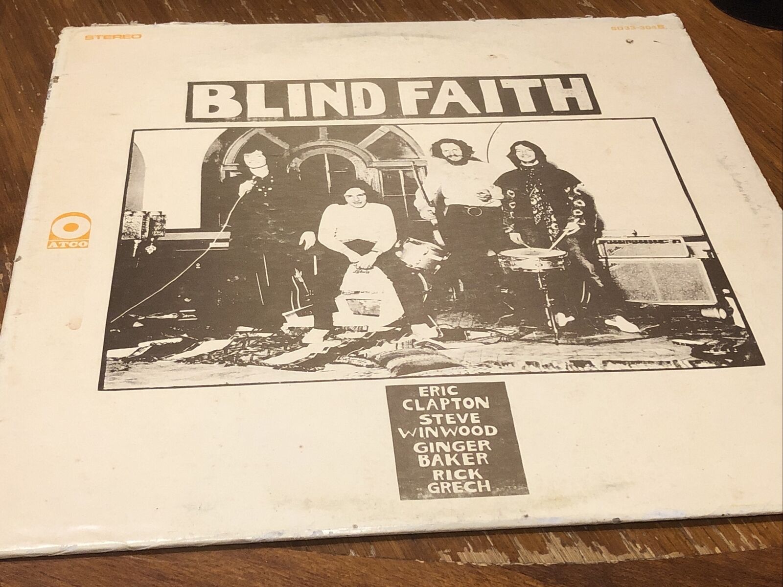BLIND FAITH -S/T (LP) ATCO RECORDS SD 33-304 Clapton, Winwood, Baker  VG/VG+