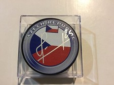 Martin Havlat Signed Team Czech Republic Hockey Puck Autographed b