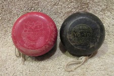 Vintage Wood Whirl King Top Standard Model Red/Blue  Duncan Beginners Yo-Yo