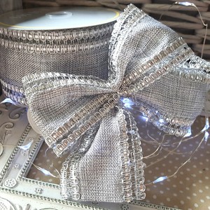 hessian christmas ribbon