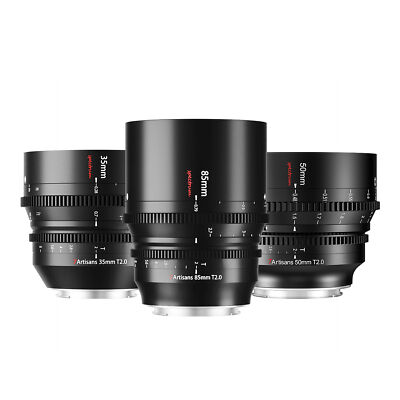 US 7artisans 35mm/50mm/85mm T2.0 Cine Lens Full Frame Lens For