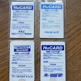 NEC PC Engine HuCard 4 Game Lot OutRun Alien Crush Dragon Spirit Bomberman '93