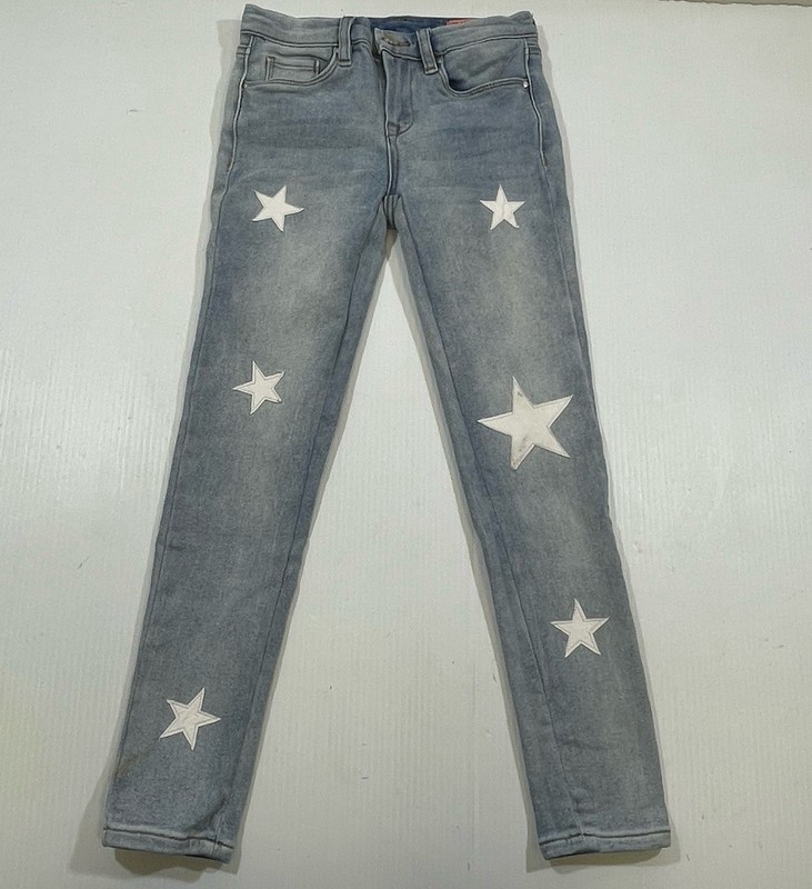 Blank NYC Girls Youth Light Blue Cotton Super Skinny Star Appliqué Jeans 10