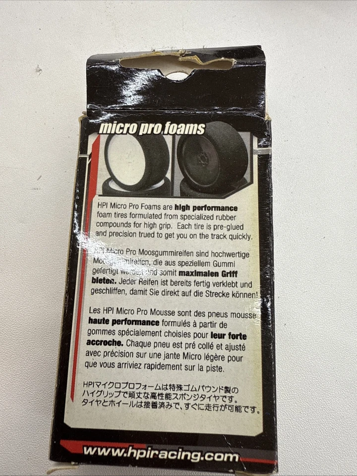 Hpi Micro 4157 1/18 Pro Foam Tires A Medium Compound White Dish B143 - Image 3 of 3