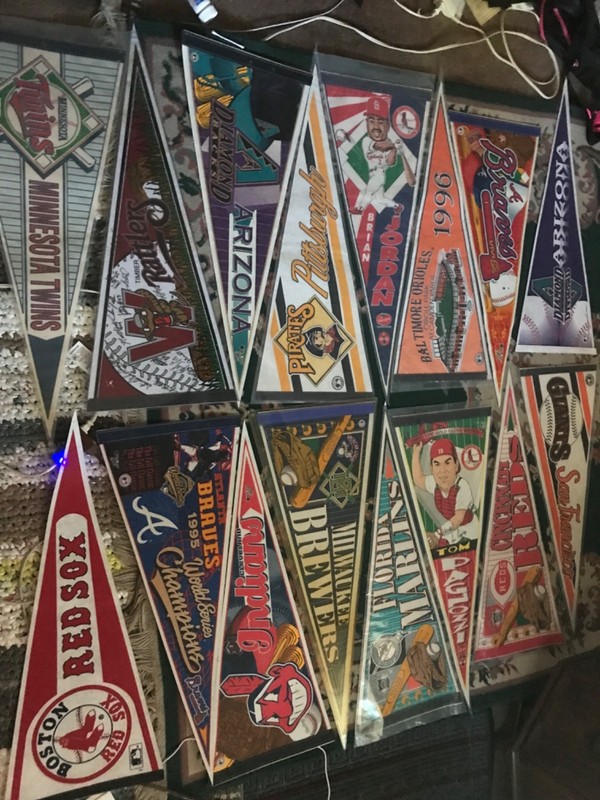 Vintage 1990's WinCraft Sports Pennant Lot 16 MLB - See Pictures
