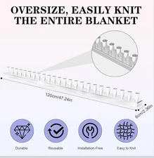 48" Chunky Knitting Blanket Loom Clear Acrylic New