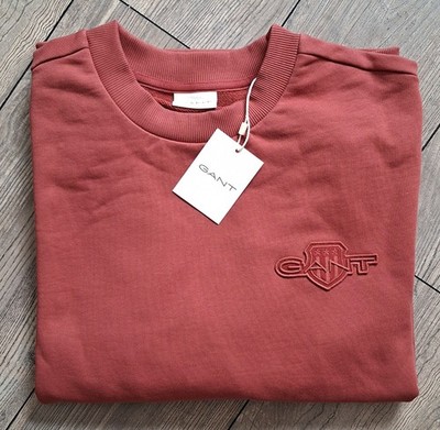 Gant Reg Tonal Shield C Neck Sweat Pullover Gr.XL | 2XL | 3XL Modern Rust Rot...