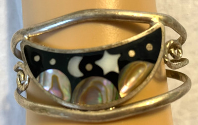 Celestial Themed Cuff Bracelet Abalone Shell (30A)