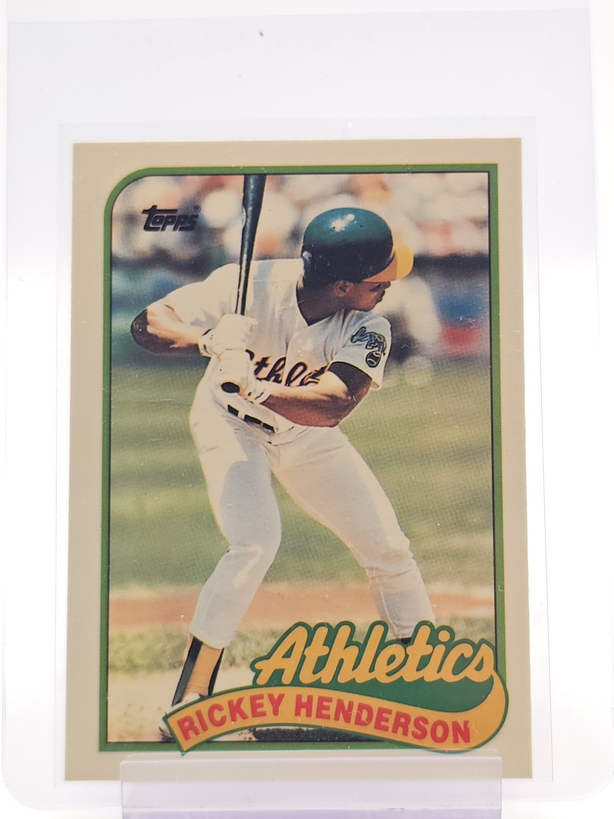 RICKEY HENDERSON 1989 TOPPS TIFFANY TRADED BASEBALL #48T ATHLETICS Q7037