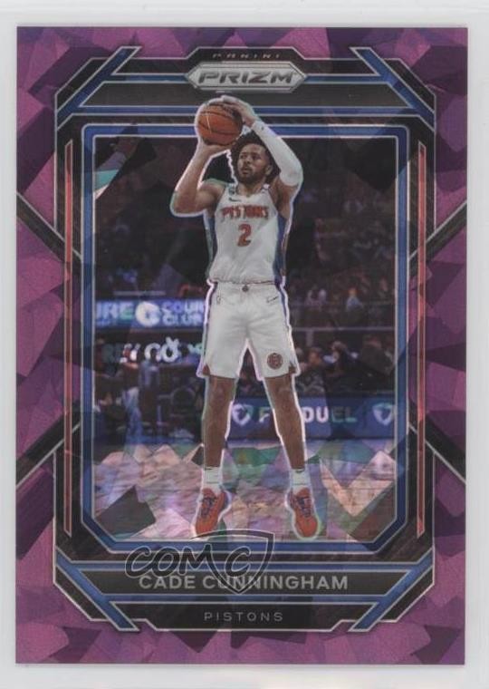 2022-23 Panini Prizm Purple Ice Prizm 96/149 Cade Cunningham #89 b8d