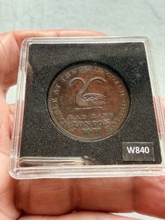 W.840 VC ½ Penny Middlesex London / W. Waterhouse MAIL COACH OFFICE.