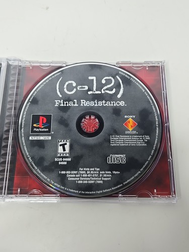 C-12 Final Resistance – PS1 PlayStation 1 – Version PAL FR Complète, Testée Et En Très Bon état