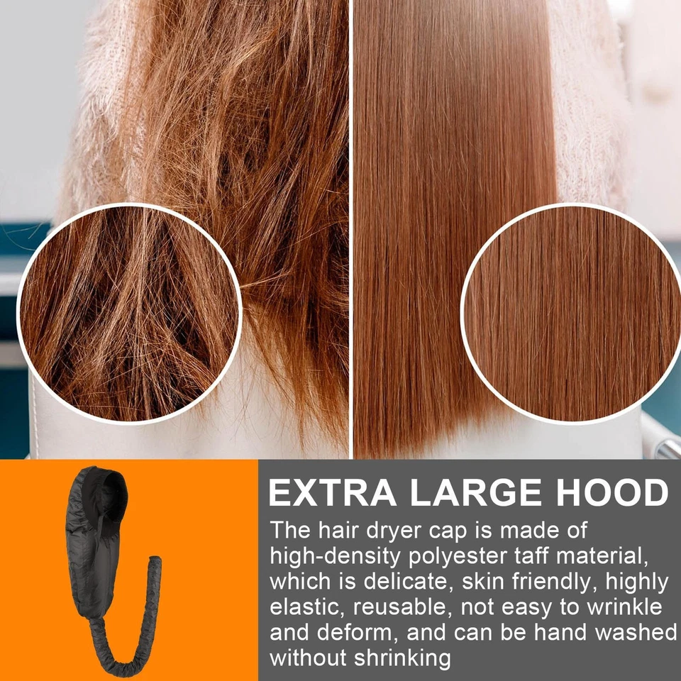 Soft Bonnet Hood Hair Blow Dryer Drying Cap Hat for Home or Travel Hair Styling - Image 4 of 4