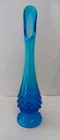 Fenton Colonial Blue Hobnail 9.75” Swung Bud Vase