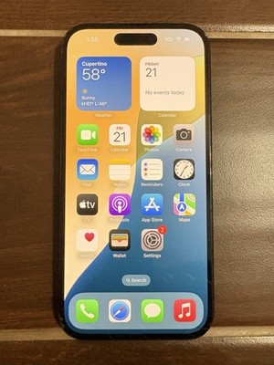 Apple iPhone 16 128GB Black - (T-Mobile) Check ESN - CRACKED FRONT & BACK