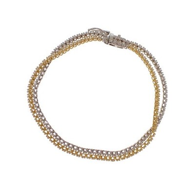 no brand Armband K18 Weißgold / K18 Gelbgold Damen