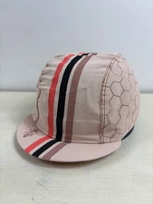 Zwift NTF Hat Cap Fitted Small Pink Red Black Honeycomb Stripes Bee Cycling USA