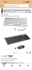 FENIFOX Wireless Keyboard Mouse Combo USB, White/Black, QWERTY English