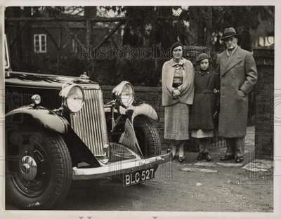 #ad #ad 1935 Press Photo Speed Record Holder Captain Sir Malcolm Campbell and Family $24.99
