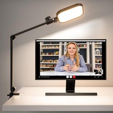 Streaming Light, 8" Ring Light for Desk with Clamp and Adjustable Arm, Zoom L...