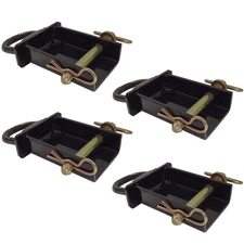 Set of Four Stake Pocket D-Rings PK-SPTD Secures Cargo by Adding Tie-Down Points