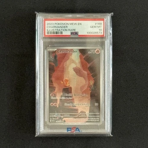 PSA 10 Charmander 168/165 Scarlet & Violet 151 Illustration Rare Holo GEM MINT