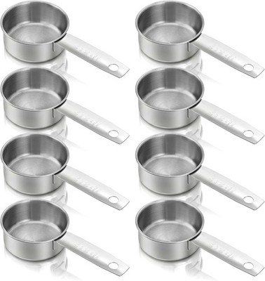 KogniTiva 12 Pcs 1/4 Cup Measuring Cup, 60ml/2oz Stainless Steel Measuring Cup