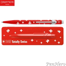 Caran d'Ache 849 TOTALLY SWISS ballpoint pen 849.053, with holder