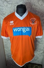 Blackpool Football Club Errea Orange 13-14 Fußball Shirt Trikot Größe Medium Gebraucht