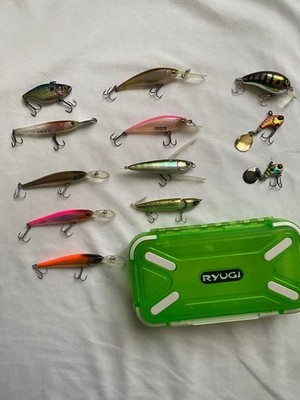 JACKALL Raid Japan Köder mit RYUGI Case Scratched Angelköder Hard 13er Set