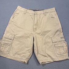 Wrangler Relaxed Fit Men's 34 Cargo POCKETS Shorts Khaki, Outdoor Casual