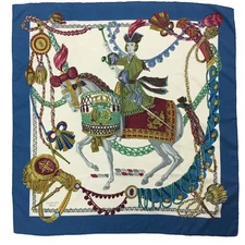 Hermes Le Timbalier Carre 90 Silk 100% Scarf Multicolor