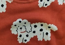 NEW HANNA ANDERSSON FRENCH TERRY CUTE DOGS ON BISQUE SWEATSHIRT 130 8 50